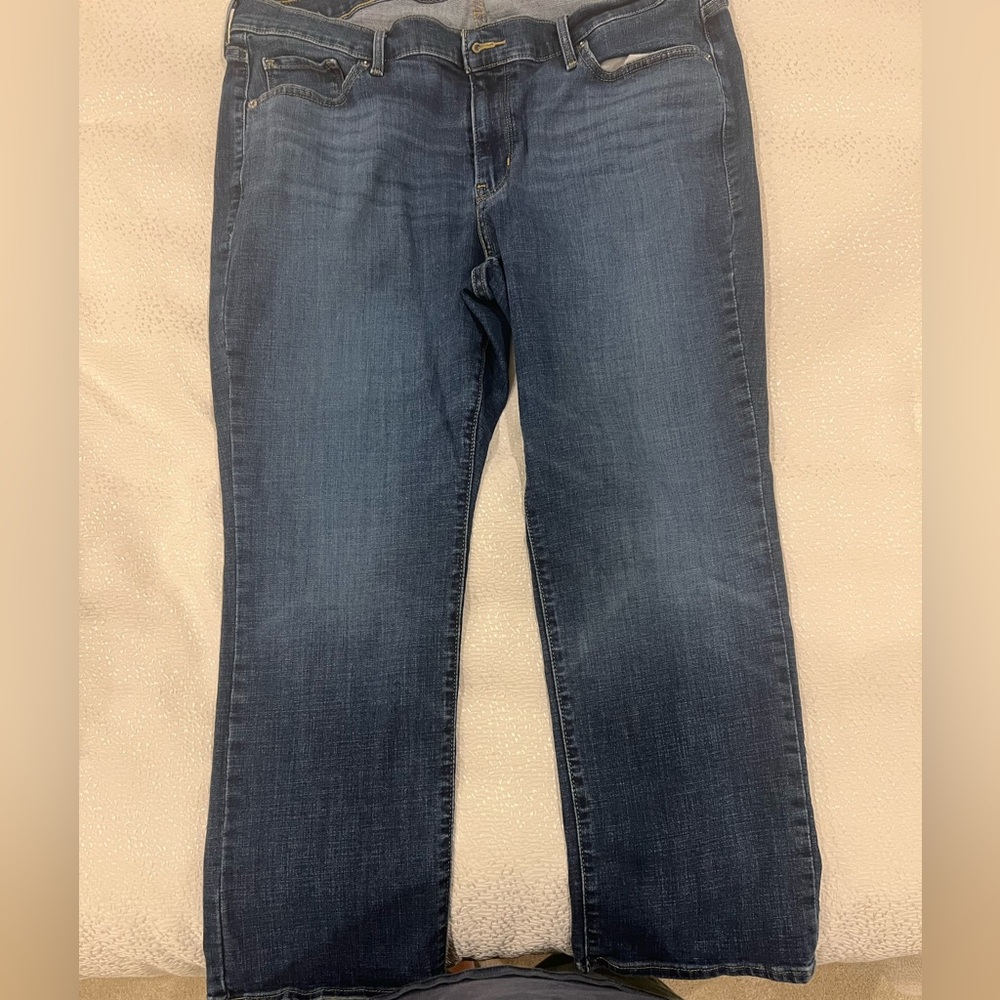 Levi's Dark Blue Straight Leg Women's Jeans 18W Short Length